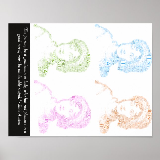 Jane Austen Quote Poster (Frente)