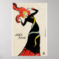 Jane Avril - Toulouse-Lautrec Poster