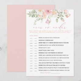 JANE Blush Floral over ou Sob Cartão de Jogo Brida