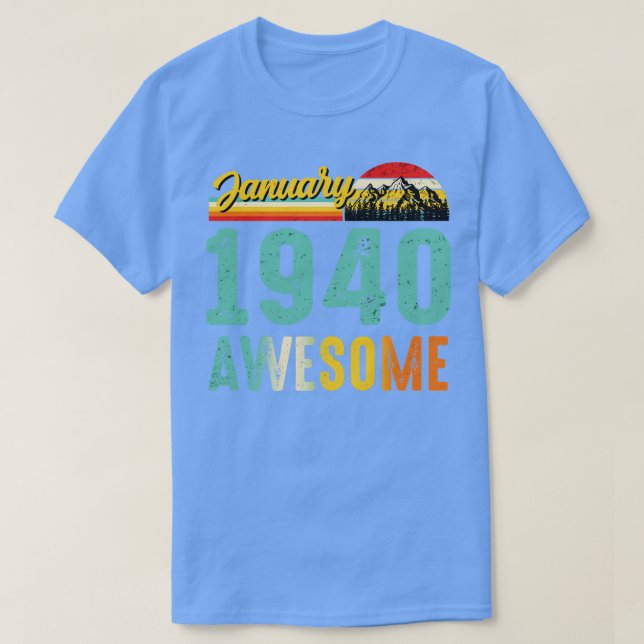 Janeiro de 1940 Camisa de Presente de Aniversário  (Frente do Design)