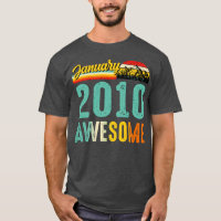Janeiro de 2010 Camisa de Presente de Aniversário