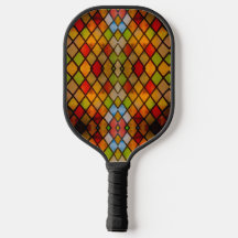 Janela de Vidro Pintado Padrão Diamante