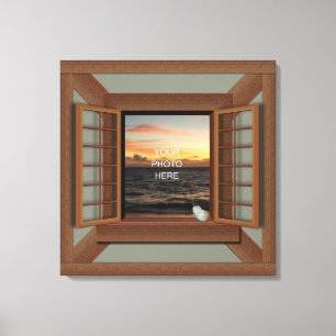 Janela Faux com a Arte de Parede de Canvas Persona