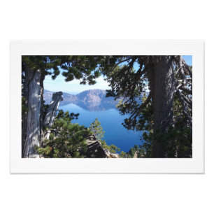 "Janela impressões da foto do lago crater às