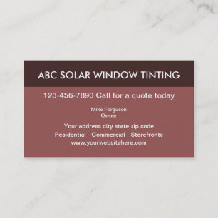 Janela que matiza cartões de visitas