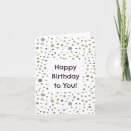 Janet Confetti Watercolor Dots - Cartão de Anivers