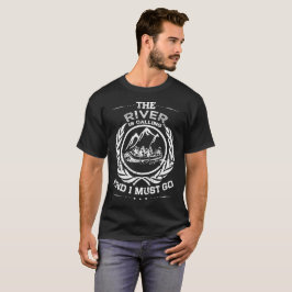 Jangada do rio do olhar do vintage da camisa