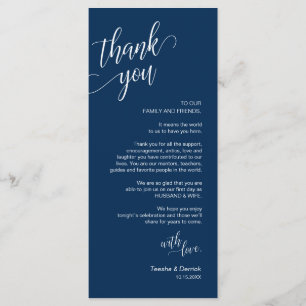 Janta De Casamento, Colocação De Cartões Obrigado