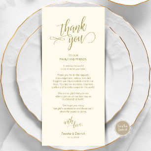 Janta De Casamento, Colocação De Cartões Obrigado