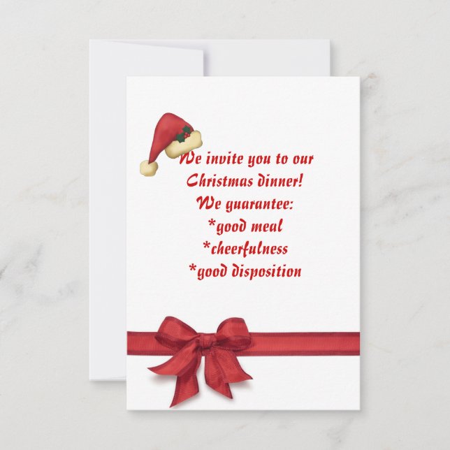 Janta de Natal, Convite (Frente)