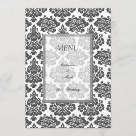 jantar cartão de menu, damask