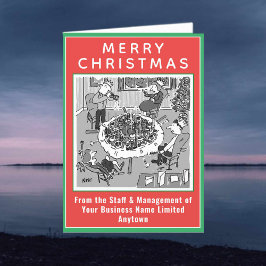 Jantar Colapso De Mesa Em Cartão De Natal De Peso