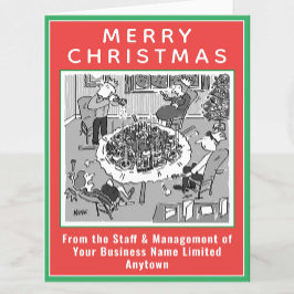 Jantar Colapso De Mesa Em Cartão De Natal De Peso