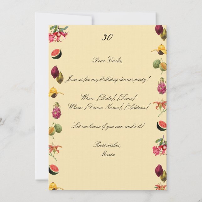 Jantar Convite de festas (Frente)