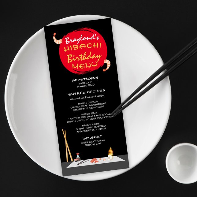 Jantar de Aniversário Hibachi Menu de Festa Hibach (Criador carregado)