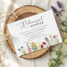 Jantar de Ensaios de Casamento com Flores Silvestr