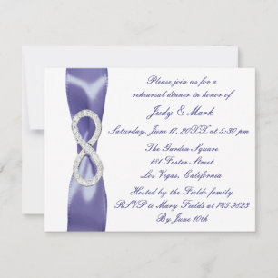 Jantar de Ensaios do Diamante Infinito Azul Roxo