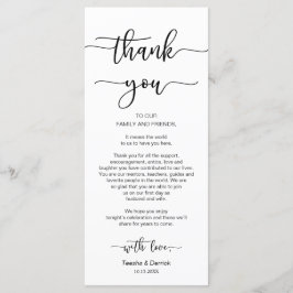 Jantar Definição Obrigado, Cartão de Script Preto