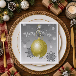 Jantar Guardanapo de Papel Adorno de Natal Luxuoso Dourad