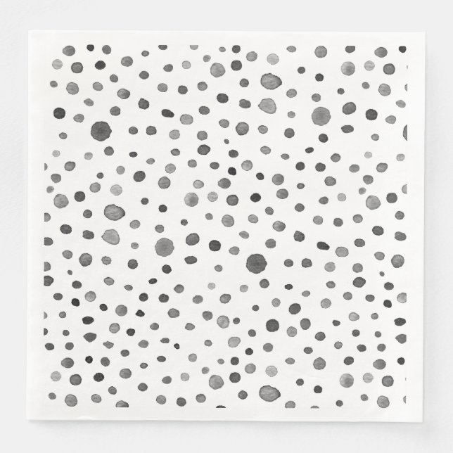 Jantar Guardanapo de Papel com Pontos de Aquarela Confete (Frente)