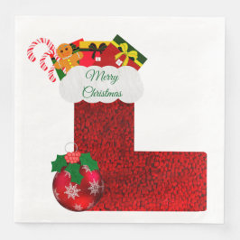 Jantar Guardanapo de Papel de Meia de Natal