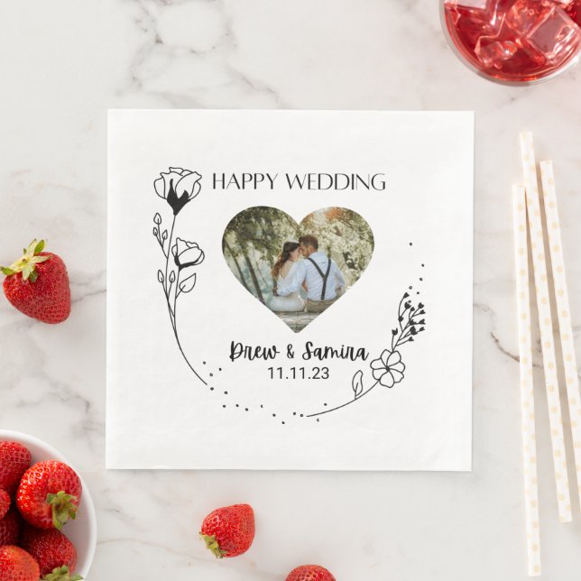 Jantar Guardanapo de Papel Feliz Casamento (Insitu)