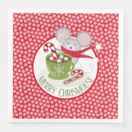 Jantar Guardanapo de papel flocos de neve ChrisMouse