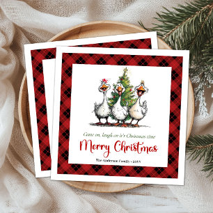 Jantar Guardanapo de papel humorístico Natal caprichoso g
