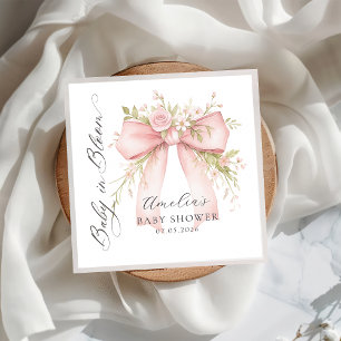 Jantar Guardanapo de papel para chá de bebê floral com la
