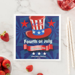 Jantar Guardanapo de papel para festa de 4 de julho