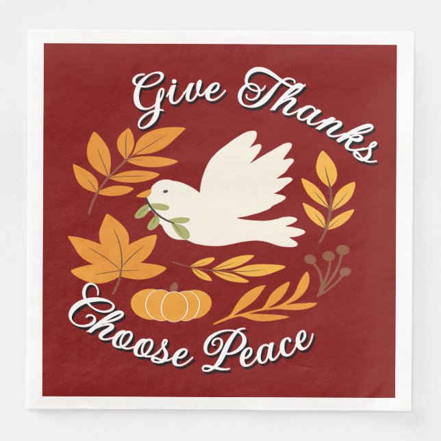 Jantar Guardanapo de papel 'The Peace Collection' (Frente)