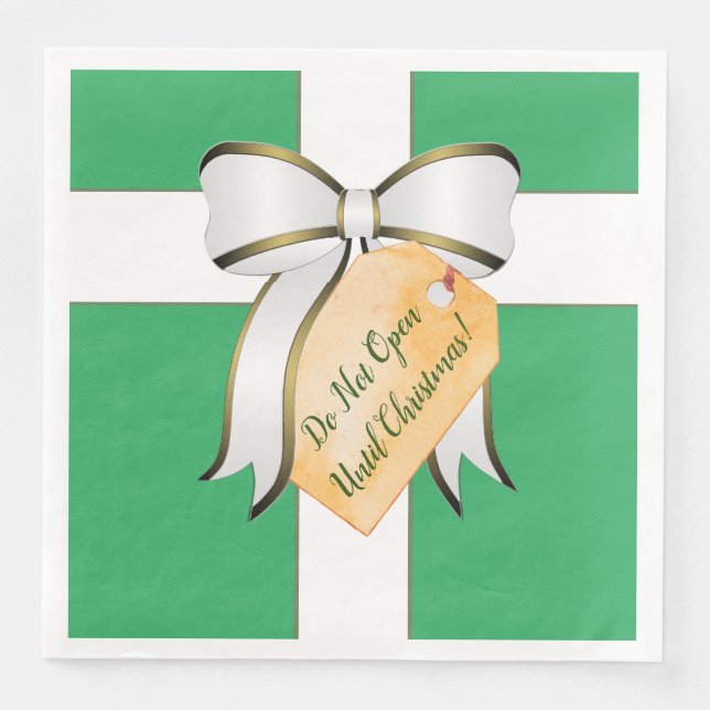 Jantar Não Abra Até O Natal Guardanapo de Papel (Frente)