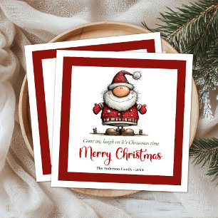 Jantar Papel de Guardanapo de Natal do Papai Noel Engraça