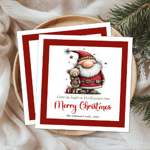 Jantar Papel de Guardanapo Divertido Papai Noel