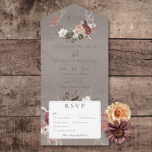 Janto Beige Vintage Floral Wreath