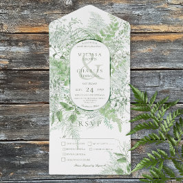 Janto Branco da Folhagem Verde Modern Fern