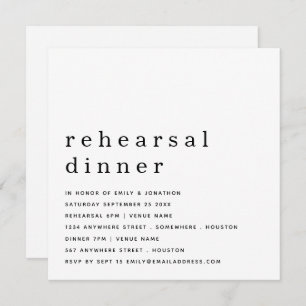 Janto Contemporâneo de Ensaio Branco Negro Convite