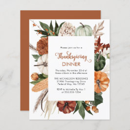 Janto de Ação de Graças Brown Rustic Orçamento Con