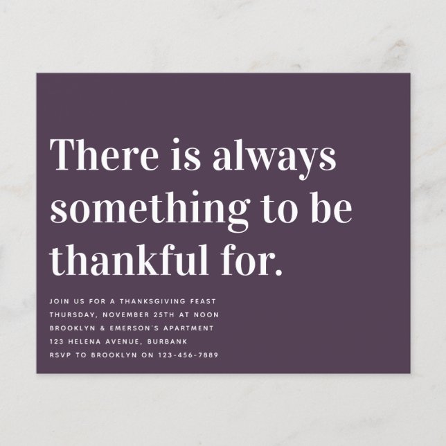 Janto de Ação de Graças Negrito Convite (Frente)