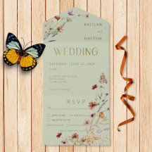 Janto de Buquê de Flor Verde Moderno