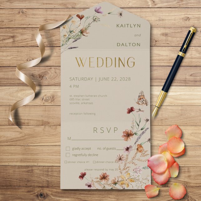 Janto de Buquê de Tan Wildflower moderno (Criador carregado)