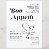 Janto de casamento Bon Appetit Livro Branco Negro