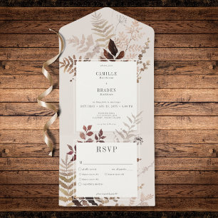 Janto de Casamento Botânico Boho Fall Brown