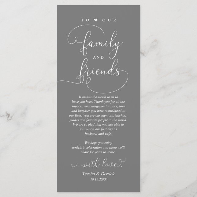 Janto de casamento, Cartões de agradecimentos de d (Frente)
