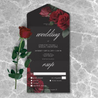 Janto de Casamento de Rosas vermelhas de Sangue El