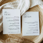 JANTO de casamento EVERLEIGH e Cartão de Menu Bebi<br><div class="desc">Everleigh Collection - uma coleção espantosa e minimalista que apresenta uma fonte moderna de caligrafia que é simultaneamente chic e na moda. Essa coleção oferece um design eterno elegante que é perfeito para qualquer evento, de casamentos a chás de fraldas e tudo o que há entre eles. Assuma a elegância...</div>