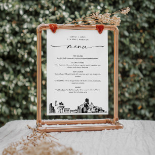 Janto de Casamento Skyline Houston Cartão 5x7