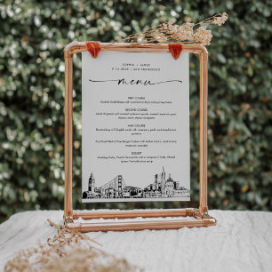 Janto de Casamento Skyline San Francisco Cartão 5x