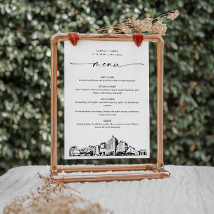 Janto de casamento Skyline San Jose Cartão 5x7