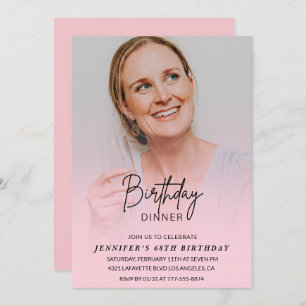 Janto de convites para o aniversário do 68º Pink